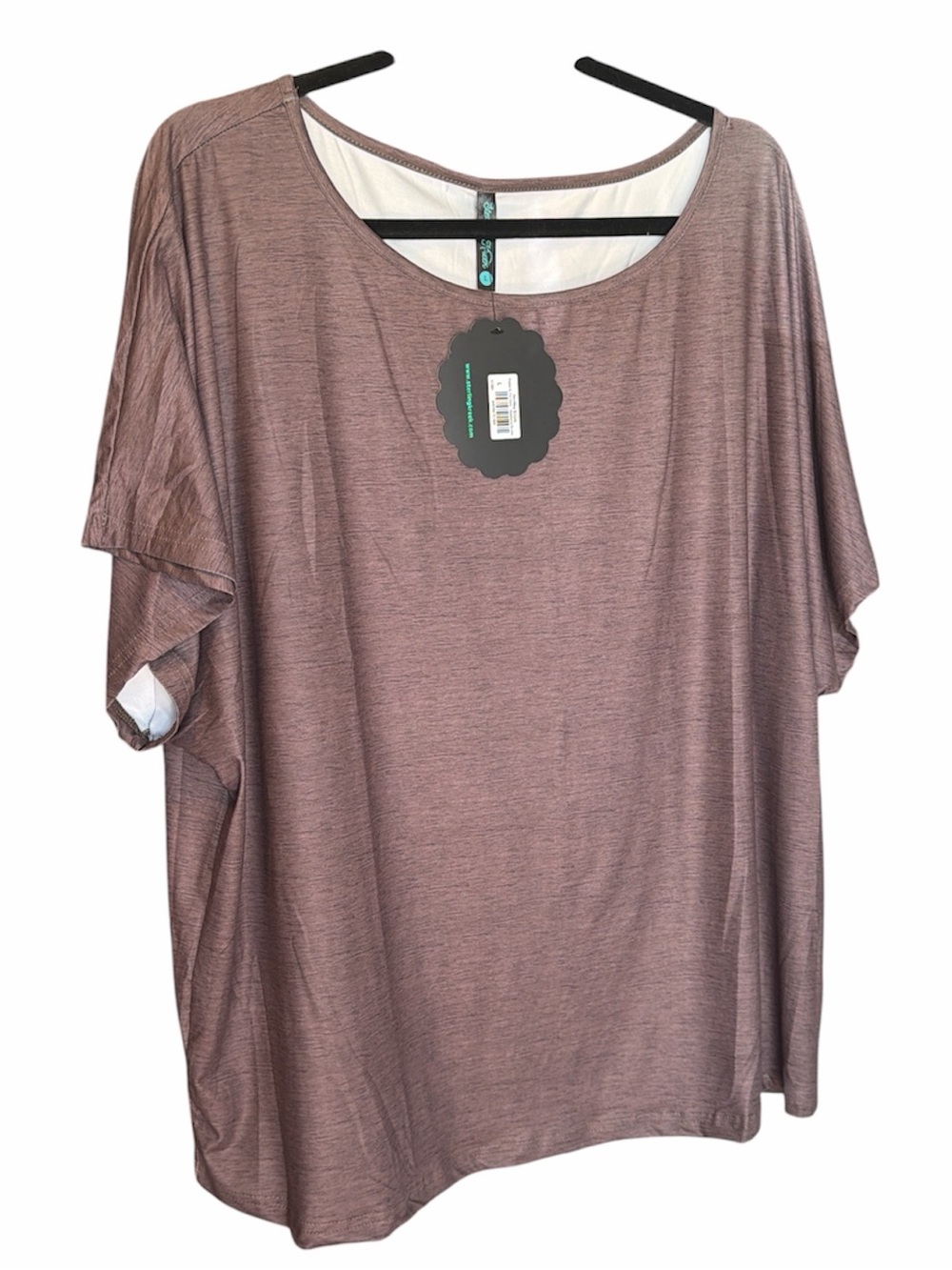 Women's Relaxed Scoop Neck Short Sleeve Tee in Brown